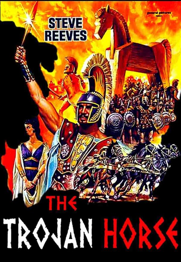 THE TROJAN HORSE 1961 STEVE REEVES + LION OF THEBES 1964 MARK FOREST WIDESCREEN MUSCLES & MAYHEM DOUBLE FEATURE DVD-R!