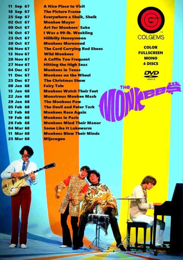 THE MONKEES TV BOX #1 COMPLETE SEASON ONE 1966-1967 4 DISC DVD-R!