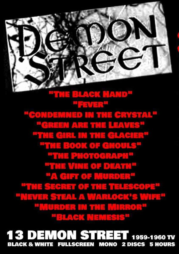 13 DEMON STREET 1959-1960 LON CHANEY JR COMPLETE SWEDISH TV HORROR ANTHOLOGY FILMED IN ENGLISH LANGUAGE 2 DISC DVD-R!