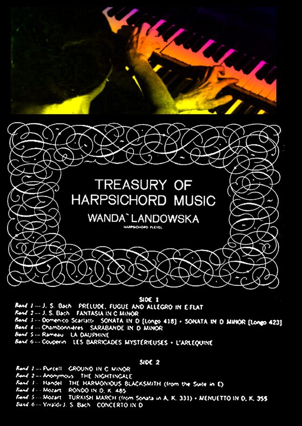 LANDOWSKA: TREASURY OF HARPSICHORD MUSIC BACH SCARLATTI CHAMBONNIÈRES RAMEAU COUPERIN PURCELL MOZART VIVALDI & ANONYMOUS BIG HAIR CD-R!