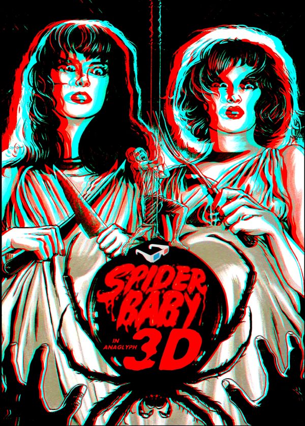 SPIDER BABY OR THE MADDEST STORY EVER TOLD IN ANAGLYPH 3D 1967 JACK HILL SPOOKY HORROR COMEDY DVD-R!